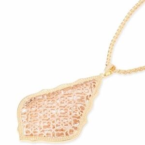 Kendra Scott two toned long pendant necklace